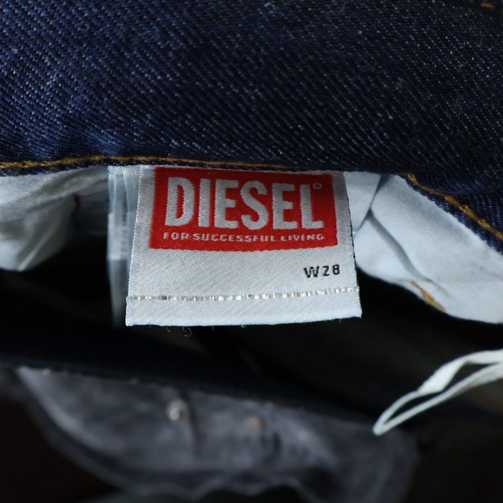 DIESEL(ディーゼル) 2010 D-MACS-FSE2 貼り付け加工 ワイド デニムパンツ ブラック/インディゴ A13887