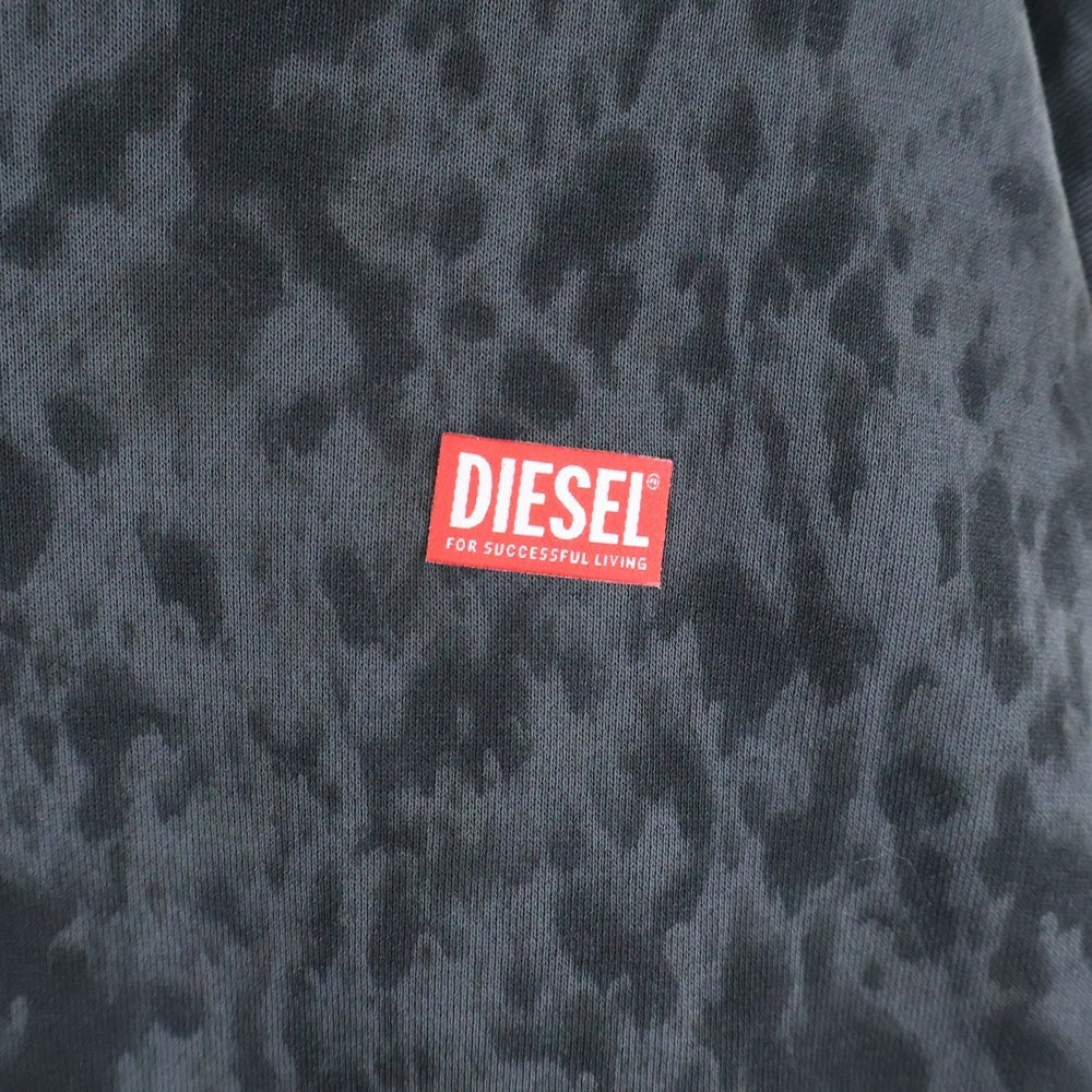 DIESEL(ディーゼル) S-BOXT-HOOD-K1 ロゴパッチ スウェットプルオーバーパーカー ブラック A14826