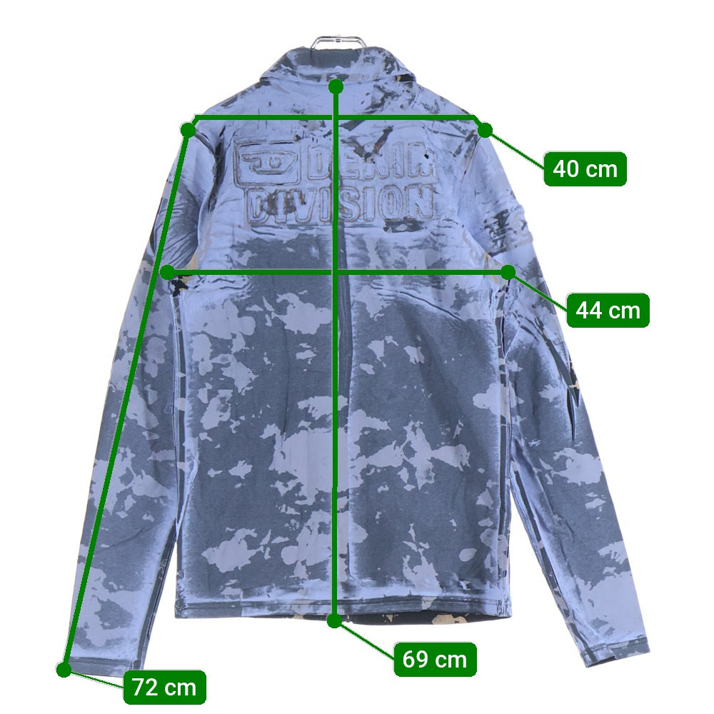 DIESEL(ディーゼル) 24SS S-CORSE-P1 カモ柄 ジップアップ 長袖シャツ ブルー A13616