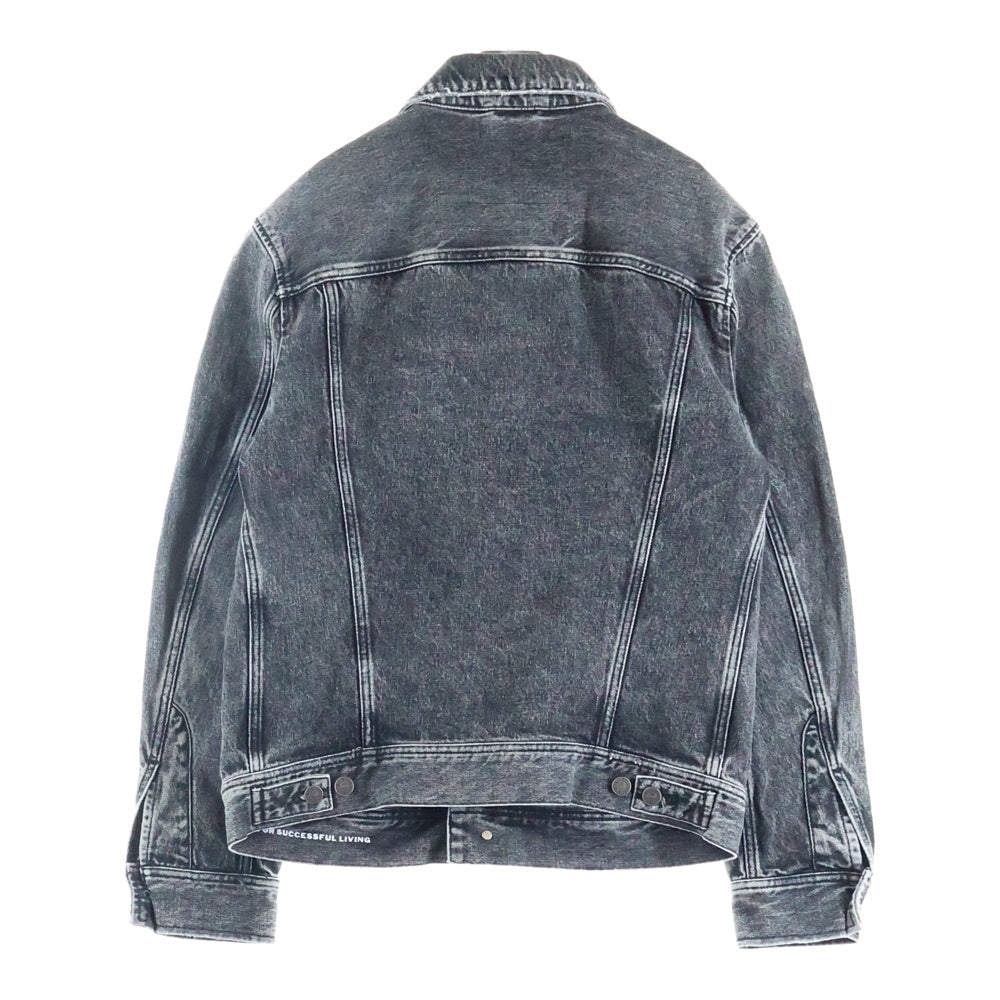 DIESEL(ディーゼル) D-BARCY-S1 ダメージ加工 デニム トラッカージャケット ブラック A11435
