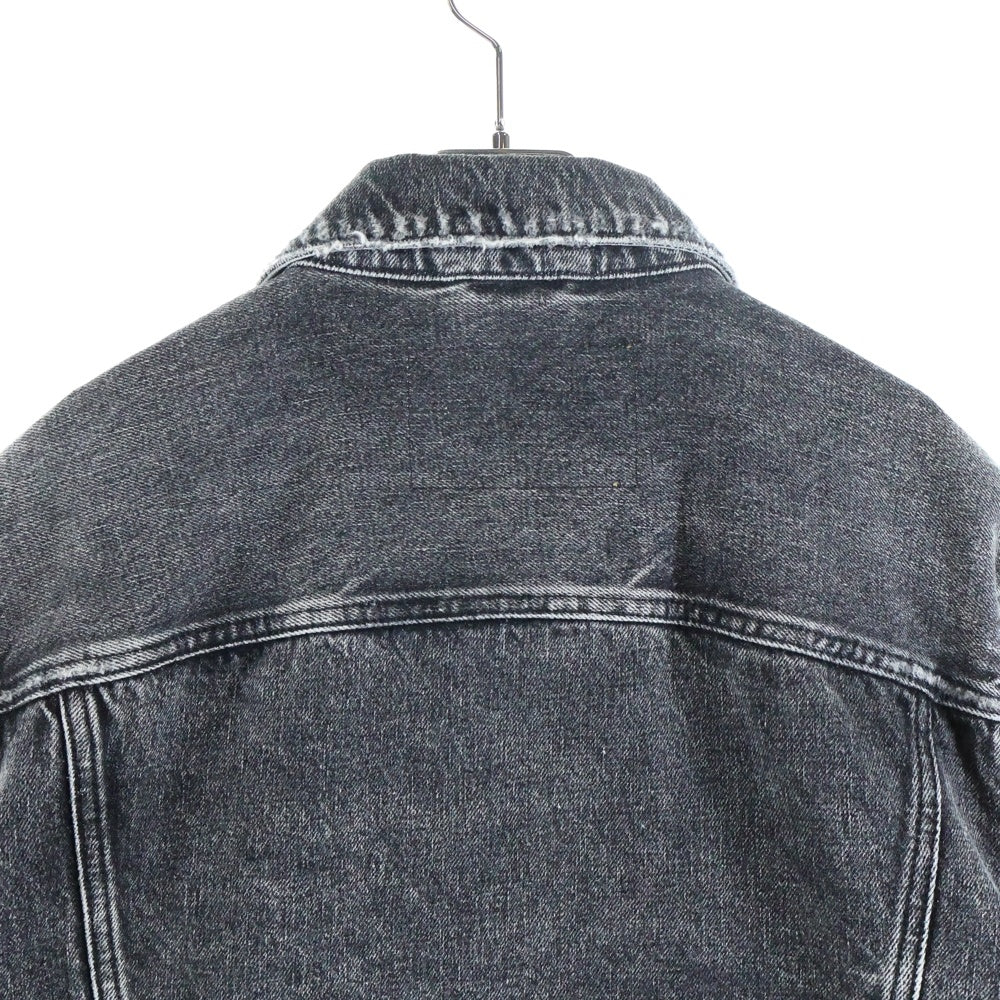 DIESEL(ディーゼル) D-BARCY-S1 ダメージ加工 デニム トラッカージャケット ブラック A11435