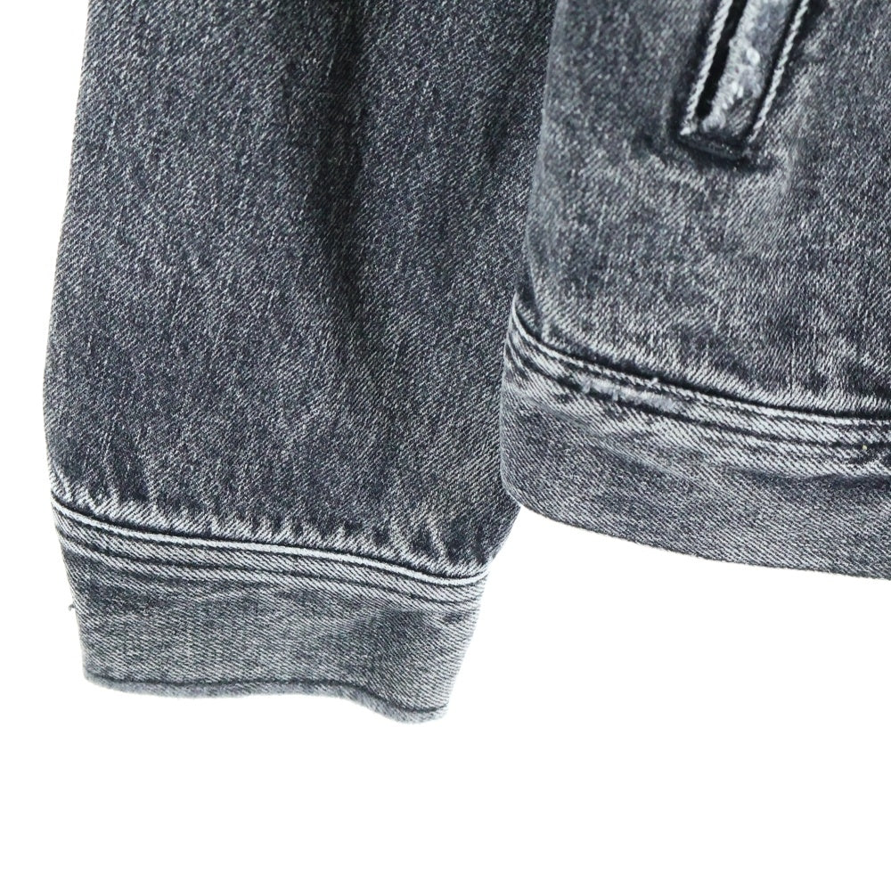 DIESEL(ディーゼル) D-BARCY-S1 ダメージ加工 デニム トラッカージャケット ブラック A11435