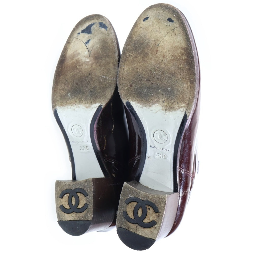 CHANEL(シャネル) ココマーク パテント ロングブーツ ブラウン レディース