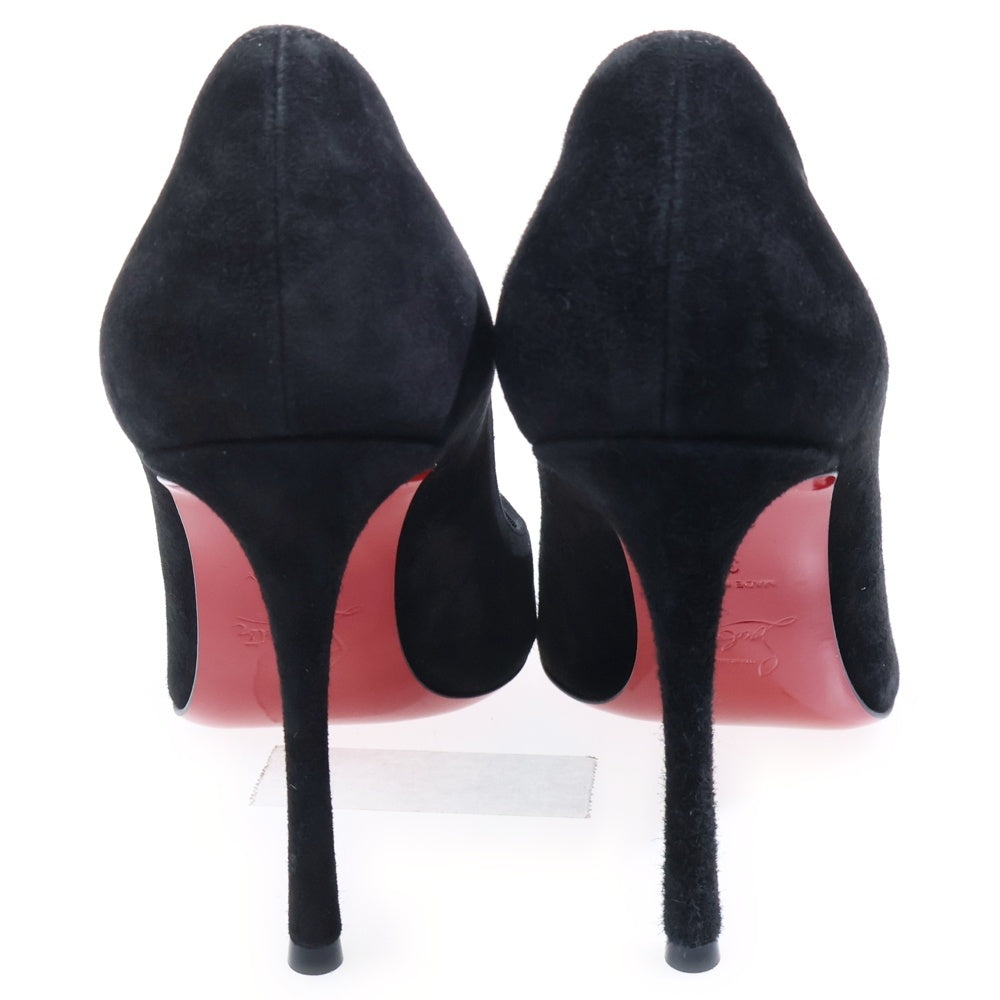 CHRISTIAN LOUBOUTIN(クリスチャンルブタン) ラウンドトゥ スエード ピン ヒール パンプス ブラック レディース