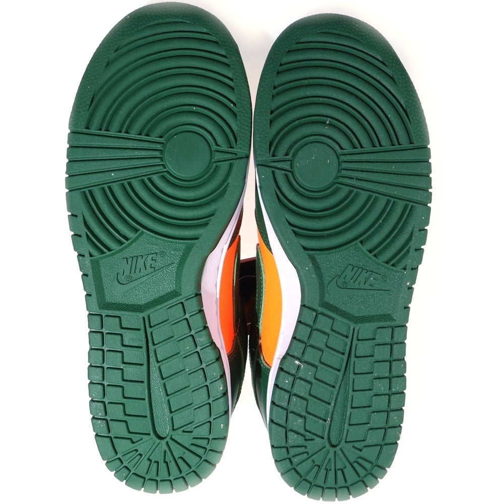 NIKE(ナイキ) DUNK LOW RETRO GORGE GREEN/TOTAL ORANGE-WHITE ナイキ ダンク レトロ マイアミ ゴージグリーン ローカットスニーカー US8.5/26.5cm DD1391-300