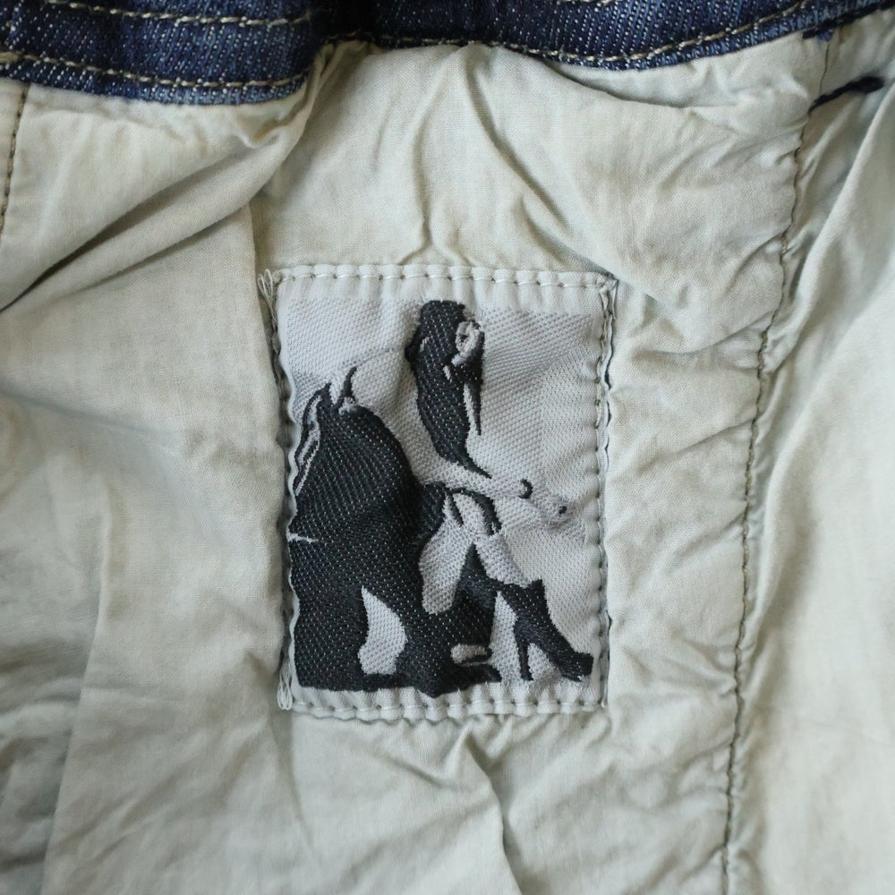 DRKSHDW(ダークシャドウ) 24AW DOUBLE CARGO JUMBO BELAS ダブルカーゴ ジャンボベラ ワイドデニムパンツ インディゴ DU02D2398-SKY