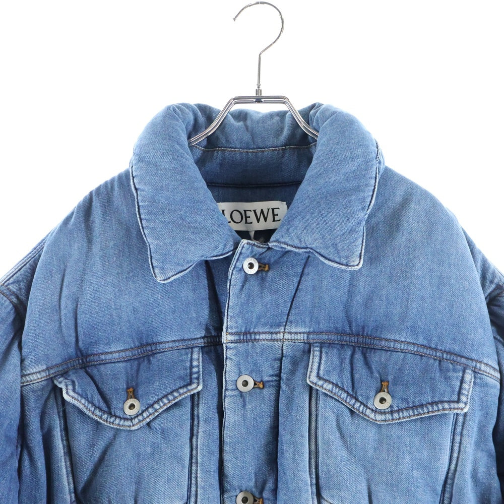 LOEWE(ロエベ) 22AW PADDED DENIM JACKET パテッド デニム トラッカージャケット インディゴ H526Y50X09