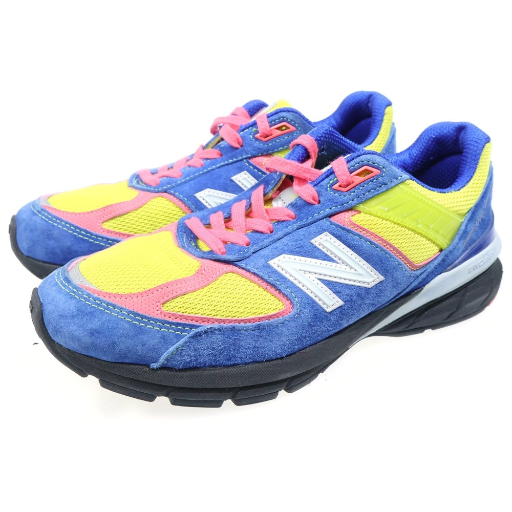 New Balance(ニューバランス) M990SZ5 スウェードレザー メッシュ ローカットスニーカー ブルー/イエロー US8.5/26.5cm