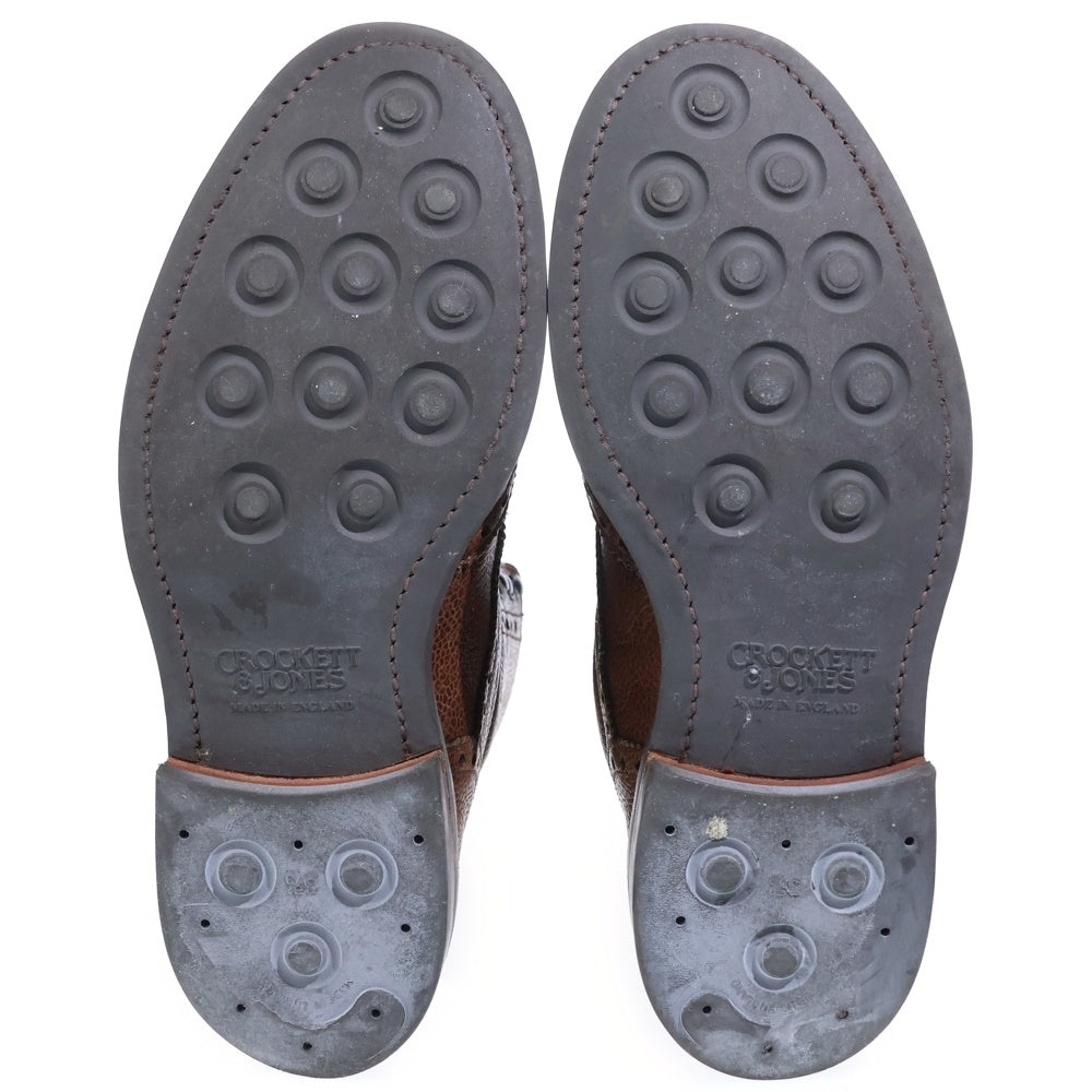 Crockett&Jones(クロケットアンドジョーンズ) ISLAY アイラ ウィングチップ レザー レースアップ カントリーブーツ ブラウン 5666RS-99B