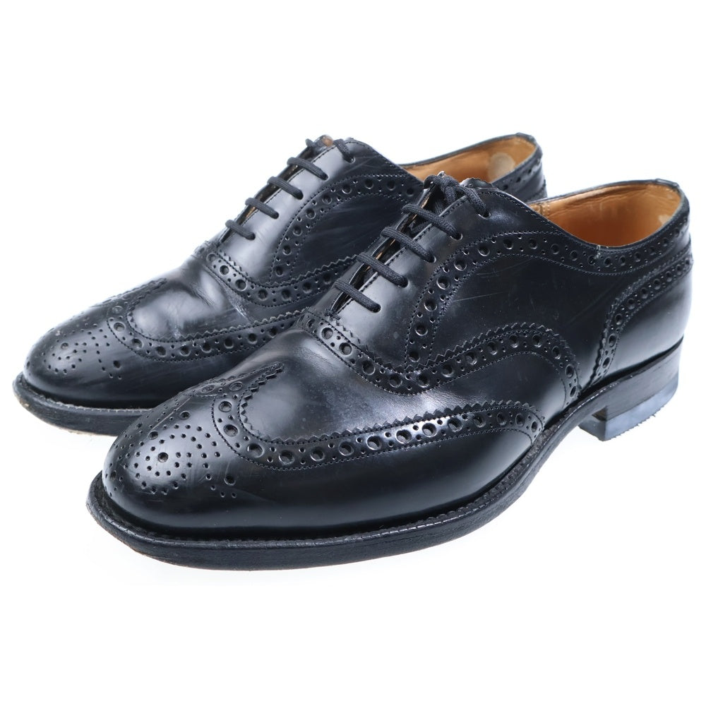 Church's(チャーチ) BURWOOD LAST81 バーウッド ウィングチップ フルブローグ レザー ビジネスシューズ ドレスシューズ ブラック
