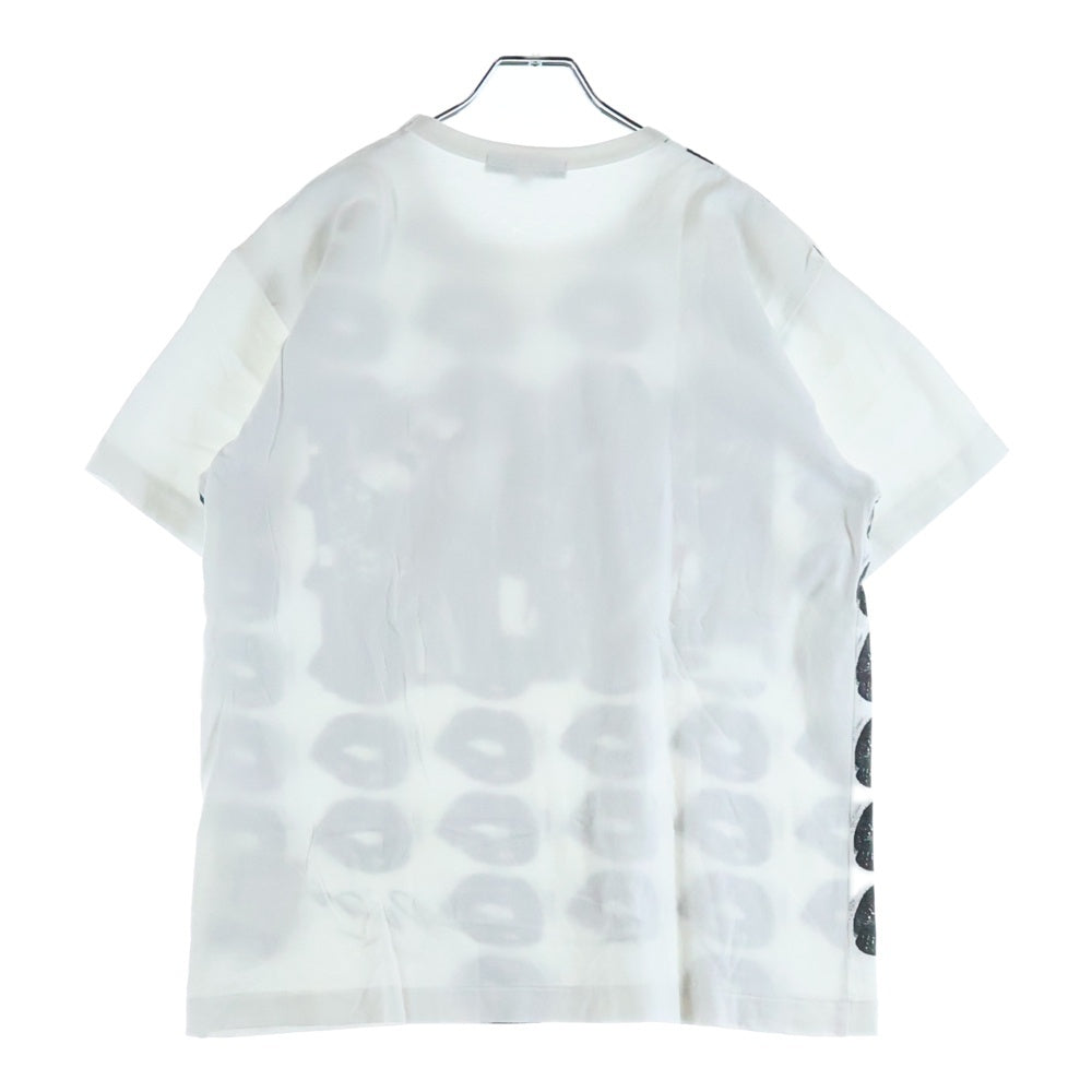 BLACK COMME des GARCONS(ブラックコムデギャルソン) 20SS リップ グラフィックプリント クルーネック半袖Tシャツカットソー ホワイト OF-T001