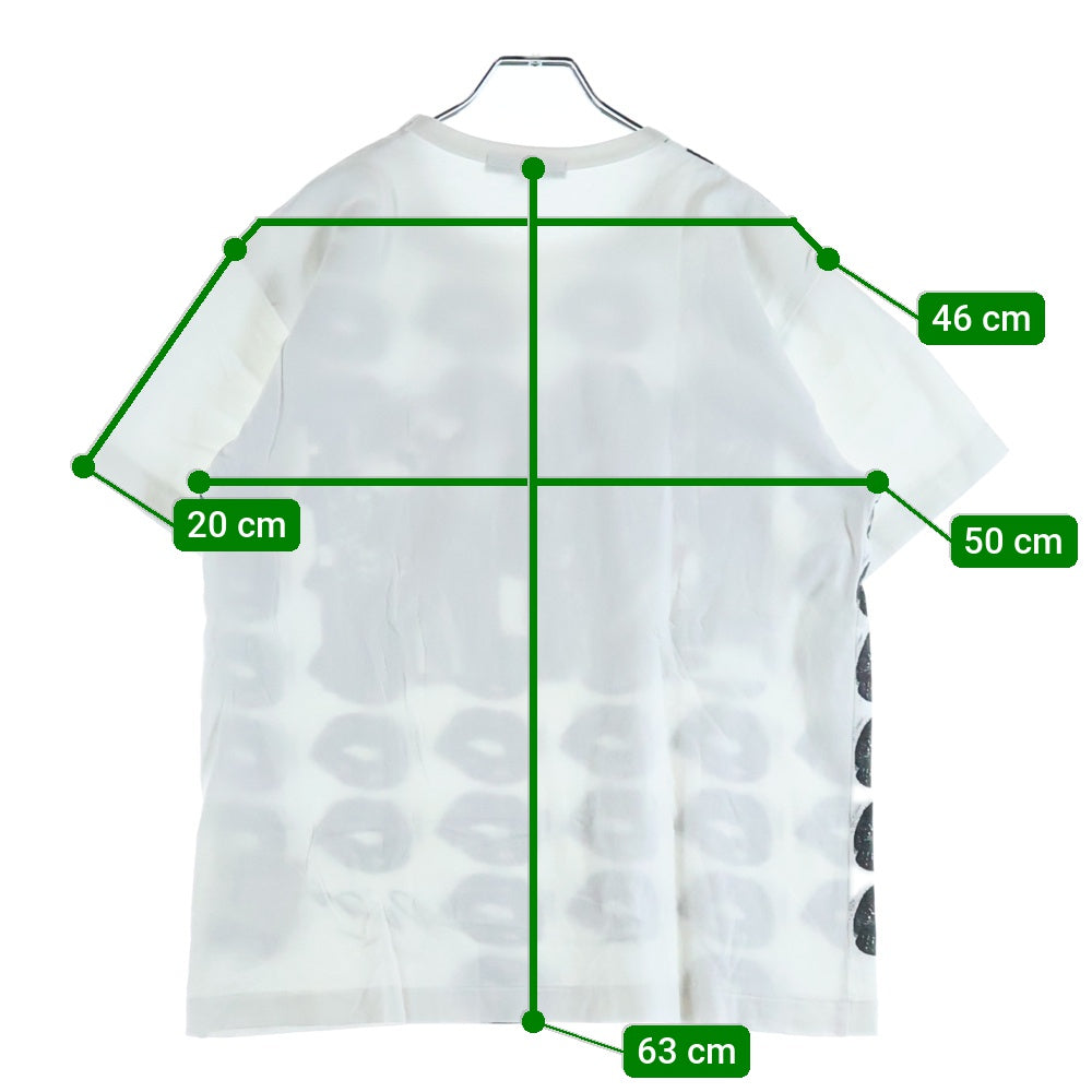 BLACK COMME des GARCONS(ブラックコムデギャルソン) 20SS リップ グラフィックプリント クルーネック半袖Tシャツカットソー ホワイト OF-T001