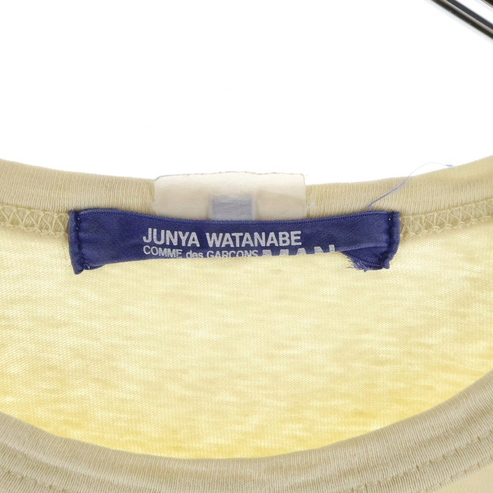 JUNYA WATANABE COMME des GARCONS(ジュンヤワタナベ コムデギャルソン) 19AW グラフィックプリント クルーネック 半袖Tシャツカットソー イエロー WD-T022