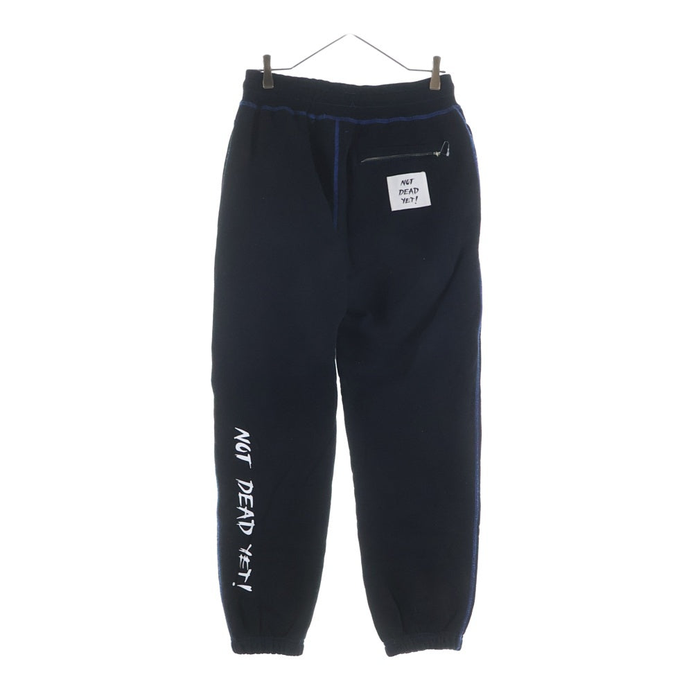 NOAH(ノア) NOT DEAD YET ロゴ刺繍 裏起毛 スウェット パンツ ブラック