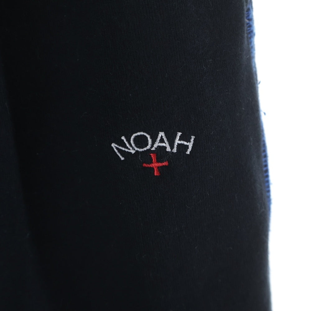 NOAH(ノア) NOT DEAD YET ロゴ刺繍 裏起毛 スウェット パンツ ブラック