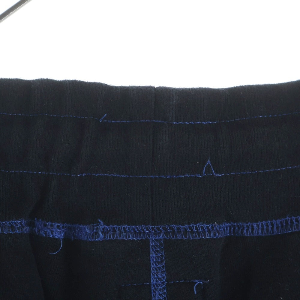 NOAH(ノア) NOT DEAD YET ロゴ刺繍 裏起毛 スウェット パンツ ブラック