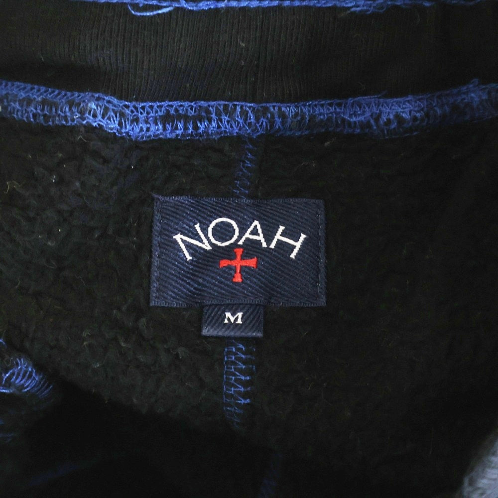 NOAH(ノア) NOT DEAD YET ロゴ刺繍 裏起毛 スウェット パンツ ブラック