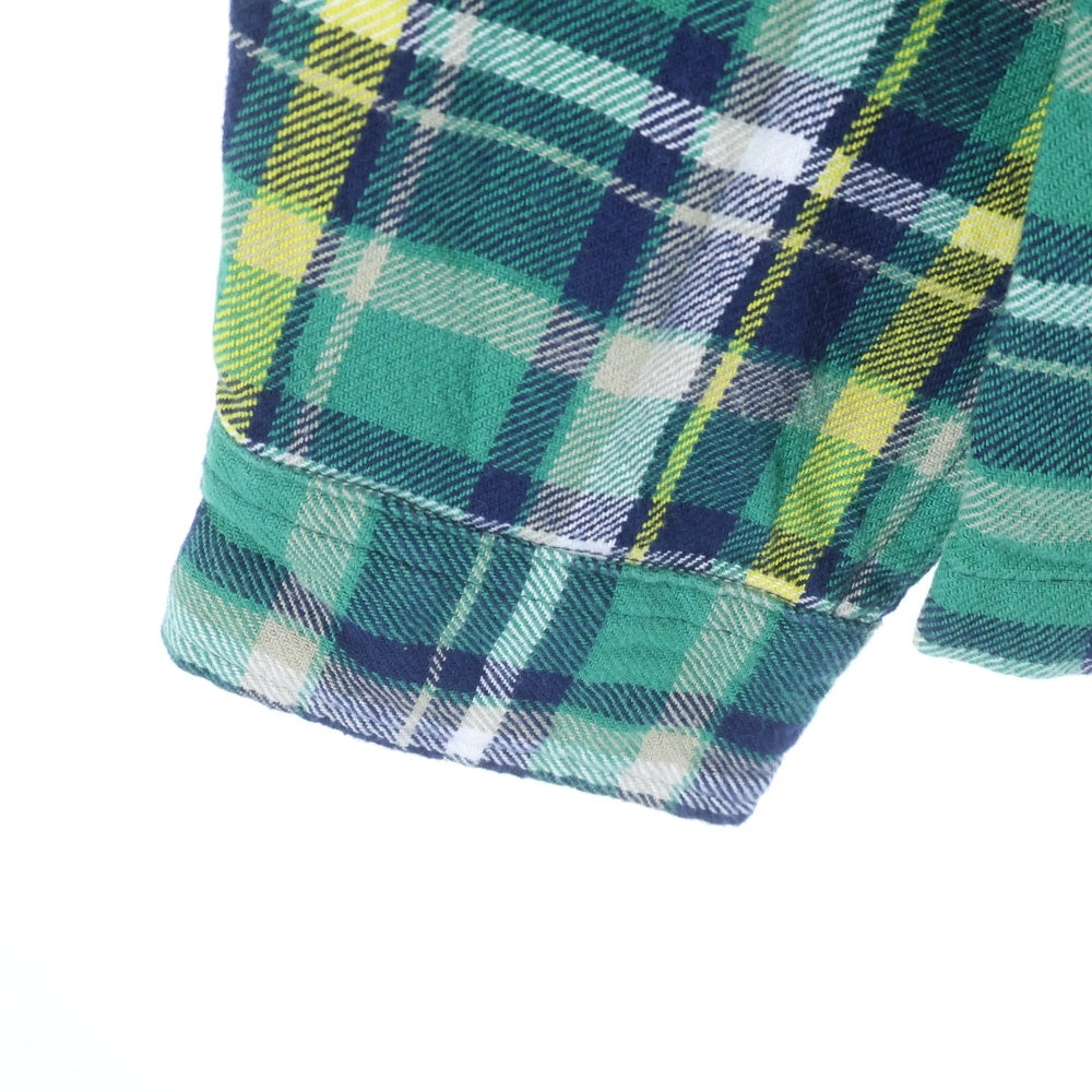 STUSSY(ステューシー) Classic Zip Up Plaid Shirt クラシック ジップアップ プレイド チェック シャツ ジャケット グリーン