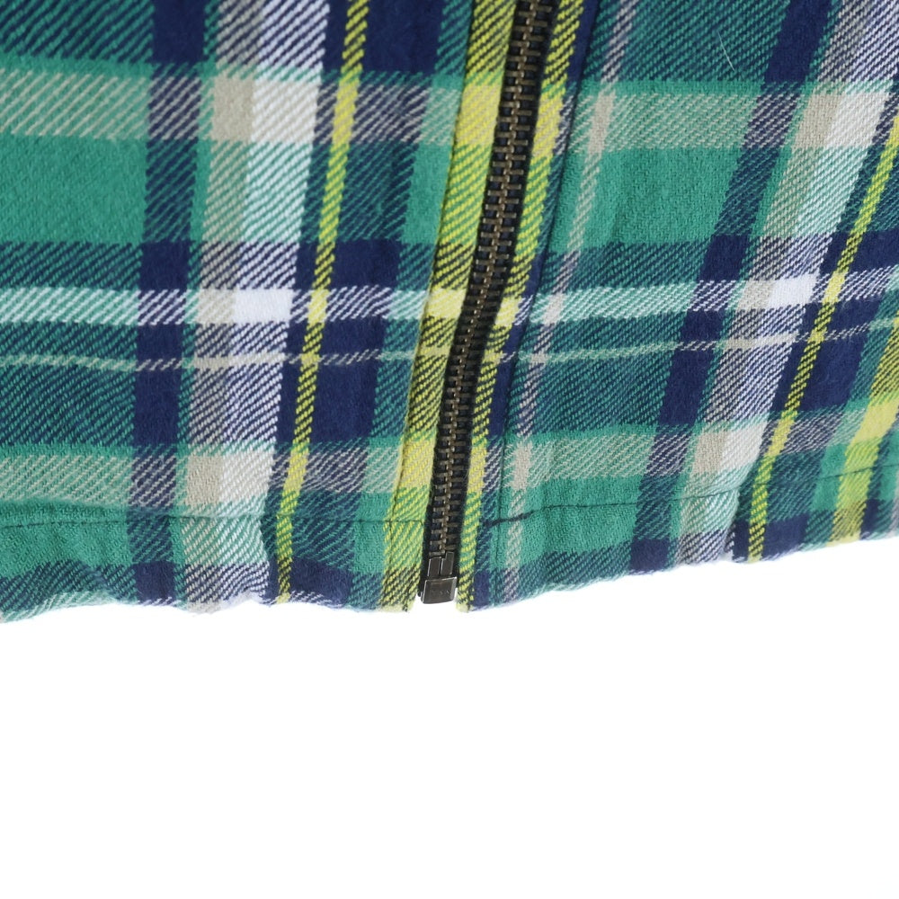 STUSSY(ステューシー) Classic Zip Up Plaid Shirt クラシック ジップアップ プレイド チェック シャツ ジャケット グリーン