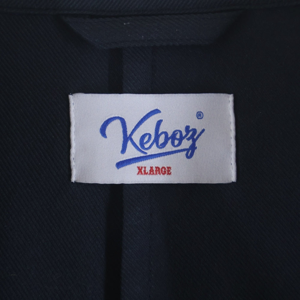 KEBOZ(ケボズ) コットンツイル 2B シングルテーラード ジャケット ネイビー