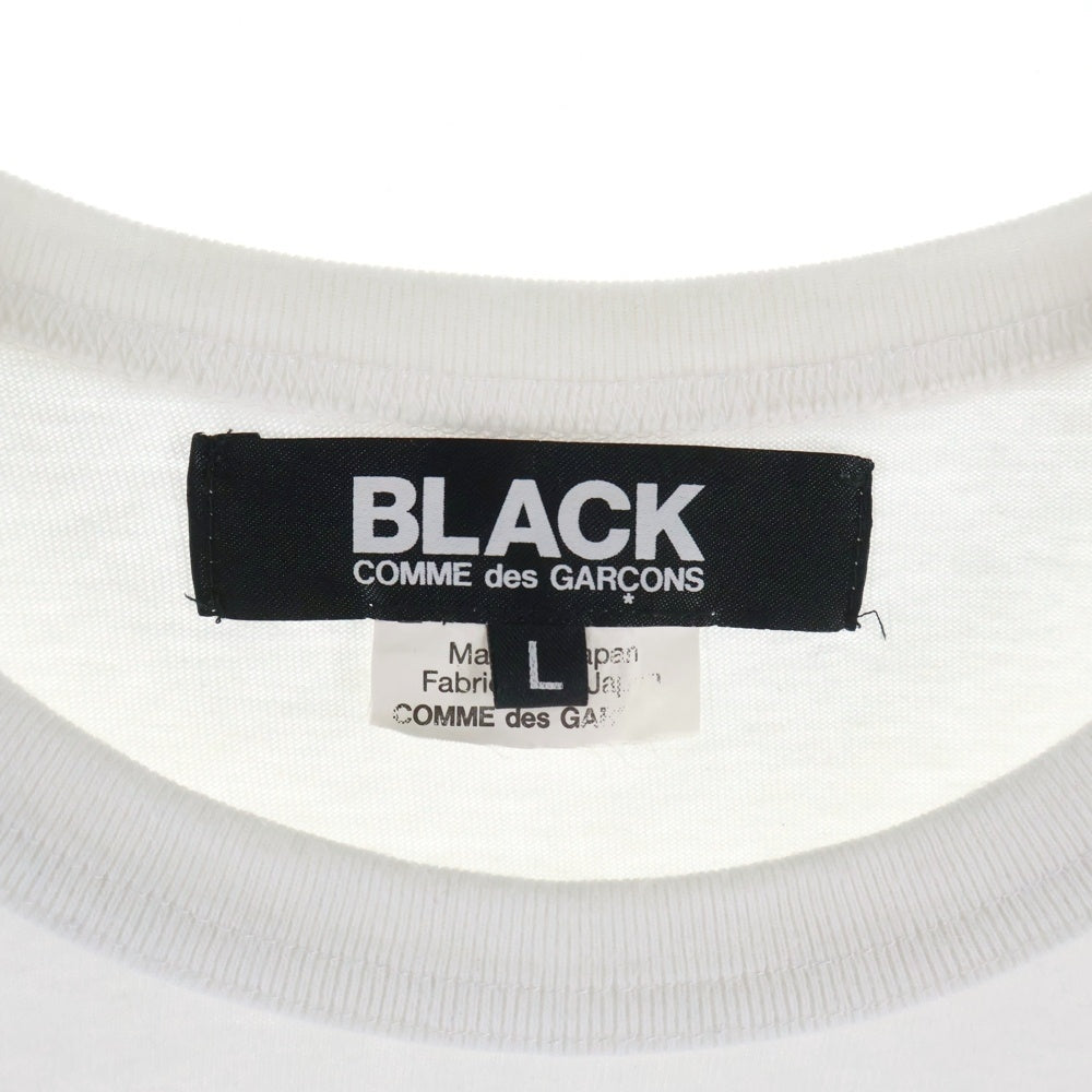 BLACK COMME des GARCONS(ブラックコムデギャルソン) 21SS 切替 クルーネック 半袖Tシャツカットソー ホワイト 1G-B019