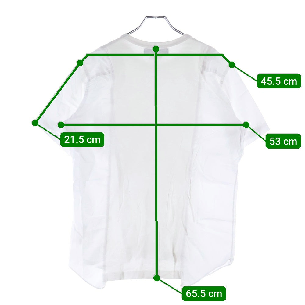 BLACK COMME des GARCONS(ブラックコムデギャルソン) 21SS 切替 クルーネック 半袖Tシャツカットソー ホワイト 1G-B019