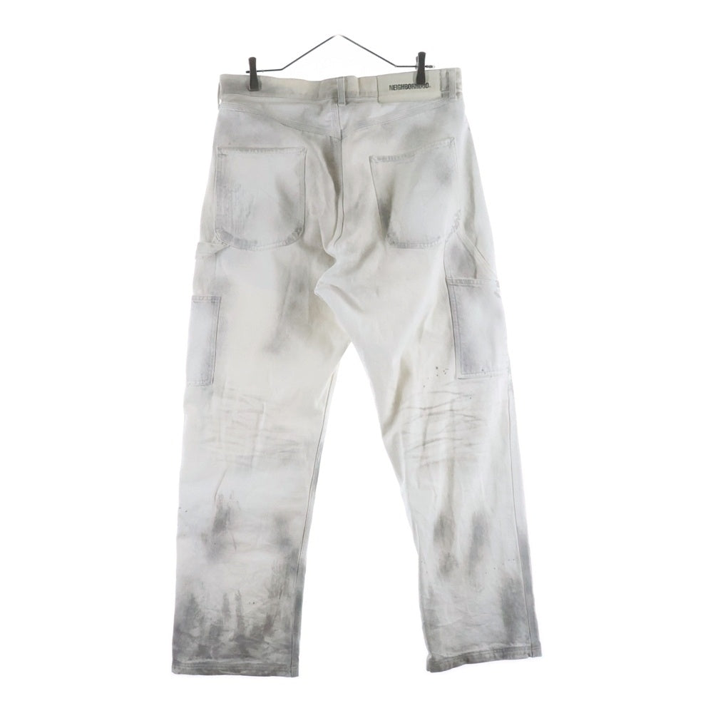 NEIGHBORHOOD(ネイバーフッド) 22AW WHITE PAINTER PT ダメージ加工 ぺインター ワークパンツ ホワイト 222YTNH-PTM03