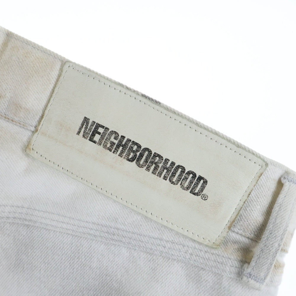 NEIGHBORHOOD(ネイバーフッド) 22AW WHITE PAINTER PT ダメージ加工 ぺインター ワークパンツ ホワイト 222YTNH-PTM03