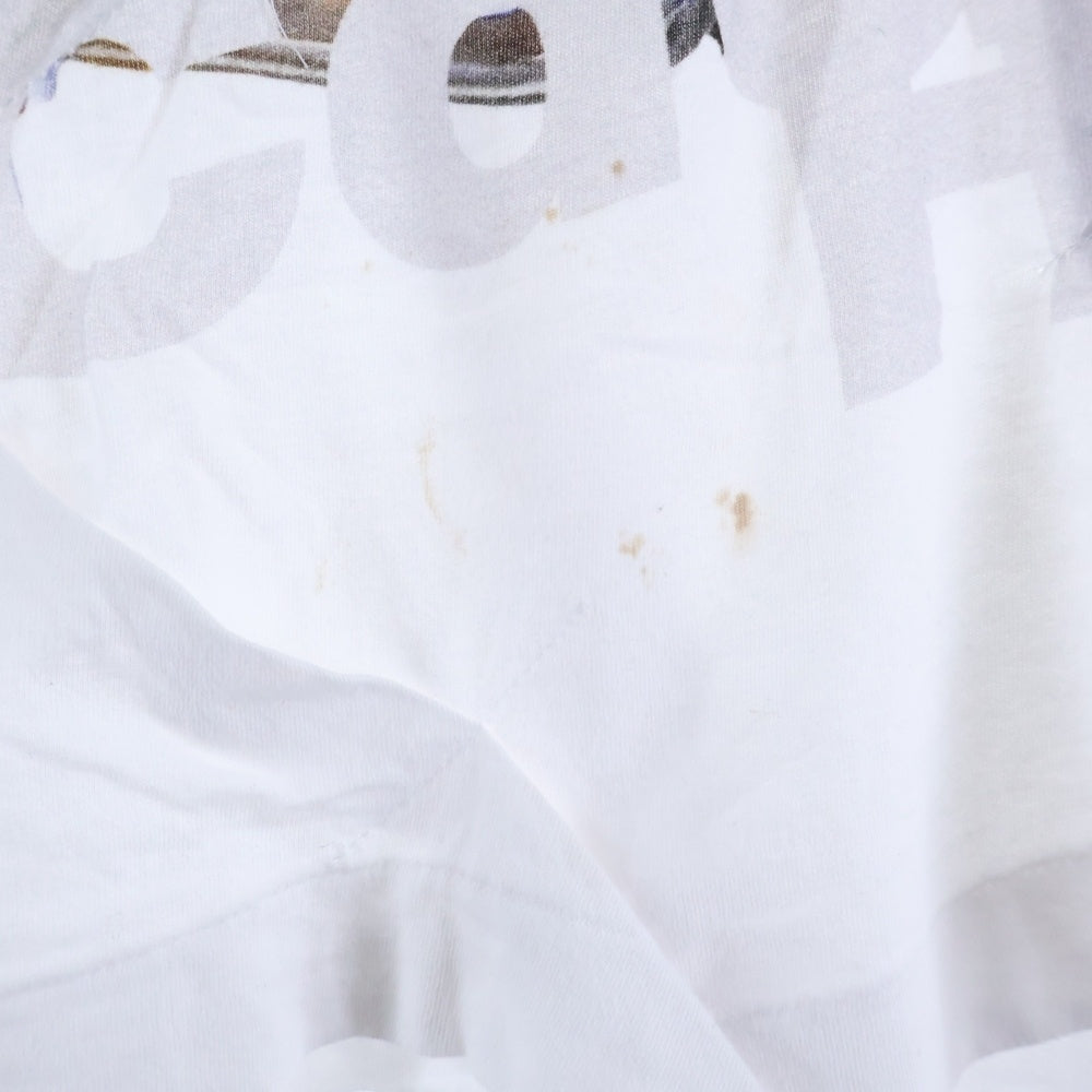 COMME des GARCONS HOMME PLUS(コムデギャルソンオムプリュス) 21SS グラフィックプリント 変形デザイン クルーネック 半袖Tシャツ カットソー ホワイト PG-T003 AD2020