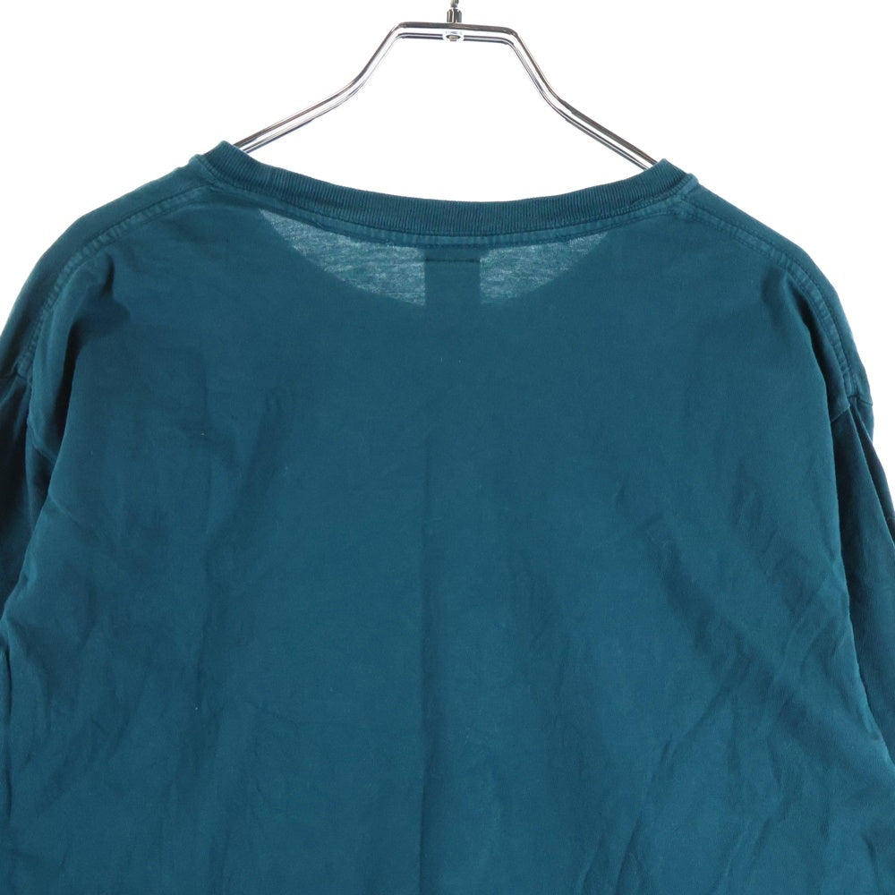 NOAH(ノア) FLOWERS POCKET TEE 袖フラワープリント クルーネック 長袖Tシャツ カットソー グリーン 23-070-122-0059-1-0