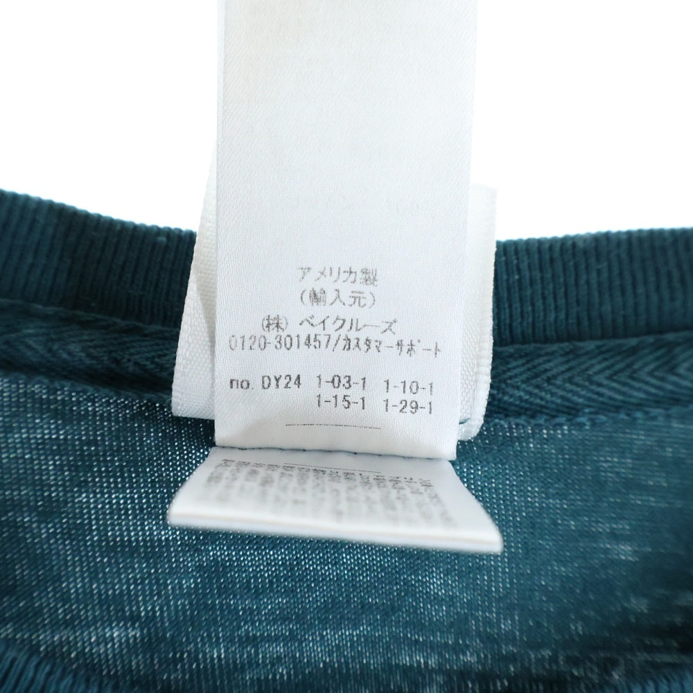 NOAH(ノア) FLOWERS POCKET TEE 袖フラワープリント クルーネック 長袖Tシャツ カットソー グリーン 23-070-122-0059-1-0