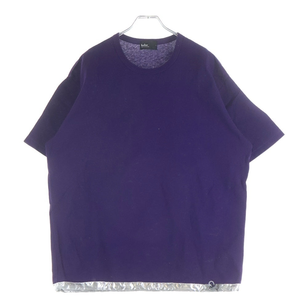 kolor(カラー) 19SS ボイル天竺 ドローコード コットン クルーネック 半袖Tシャツ カットソー パープル 19SCM-T10206