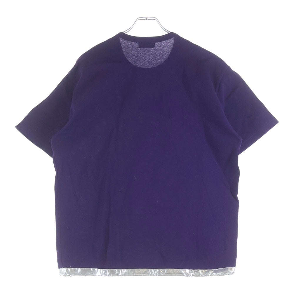 kolor(カラー) 19SS ボイル天竺 ドローコード コットン クルーネック 半袖Tシャツ カットソー パープル 19SCM-T10206