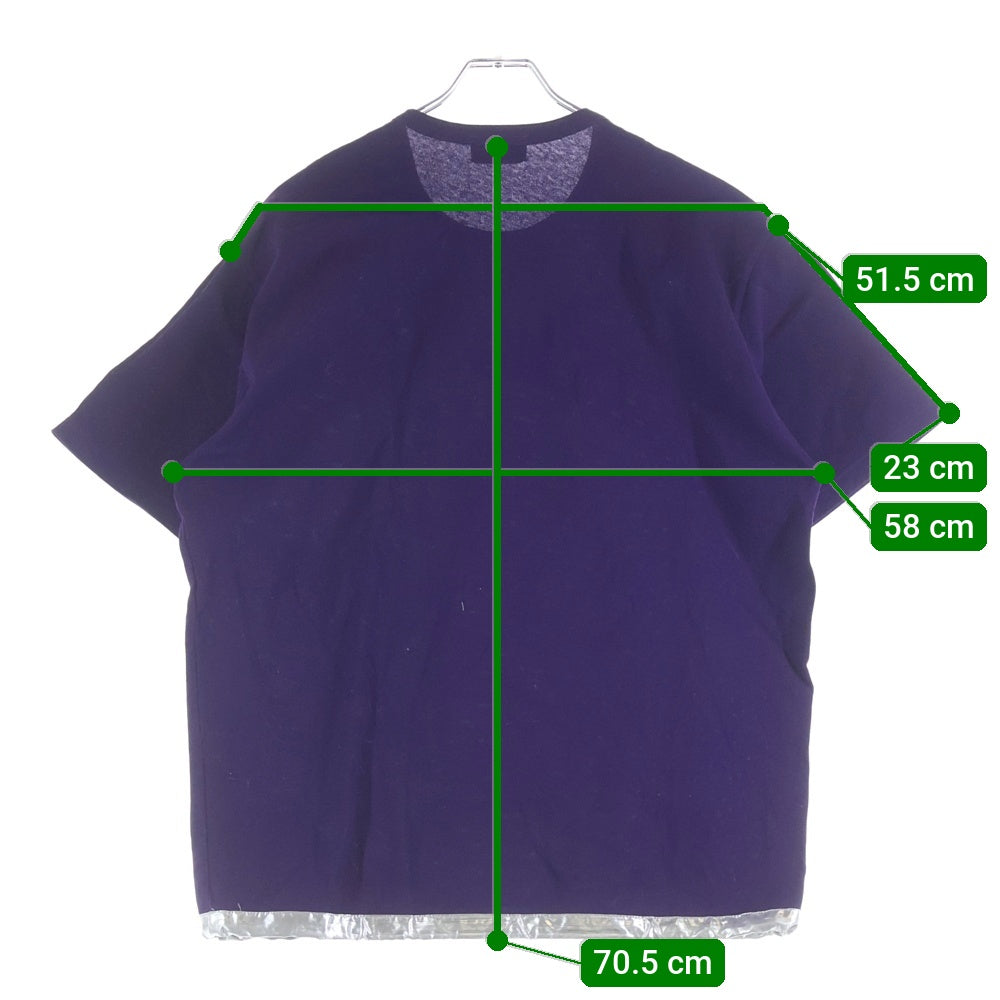 kolor(カラー) 19SS ボイル天竺 ドローコード コットン クルーネック 半袖Tシャツ カットソー パープル 19SCM-T10206