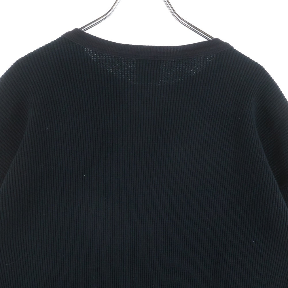 CHROME HEARTS(クロムハーツ) OLD Thermal L/S Tee オールド 袖クロス 刺繍 サーマル クルーネック 長袖Tシャツ カットソー ブラック