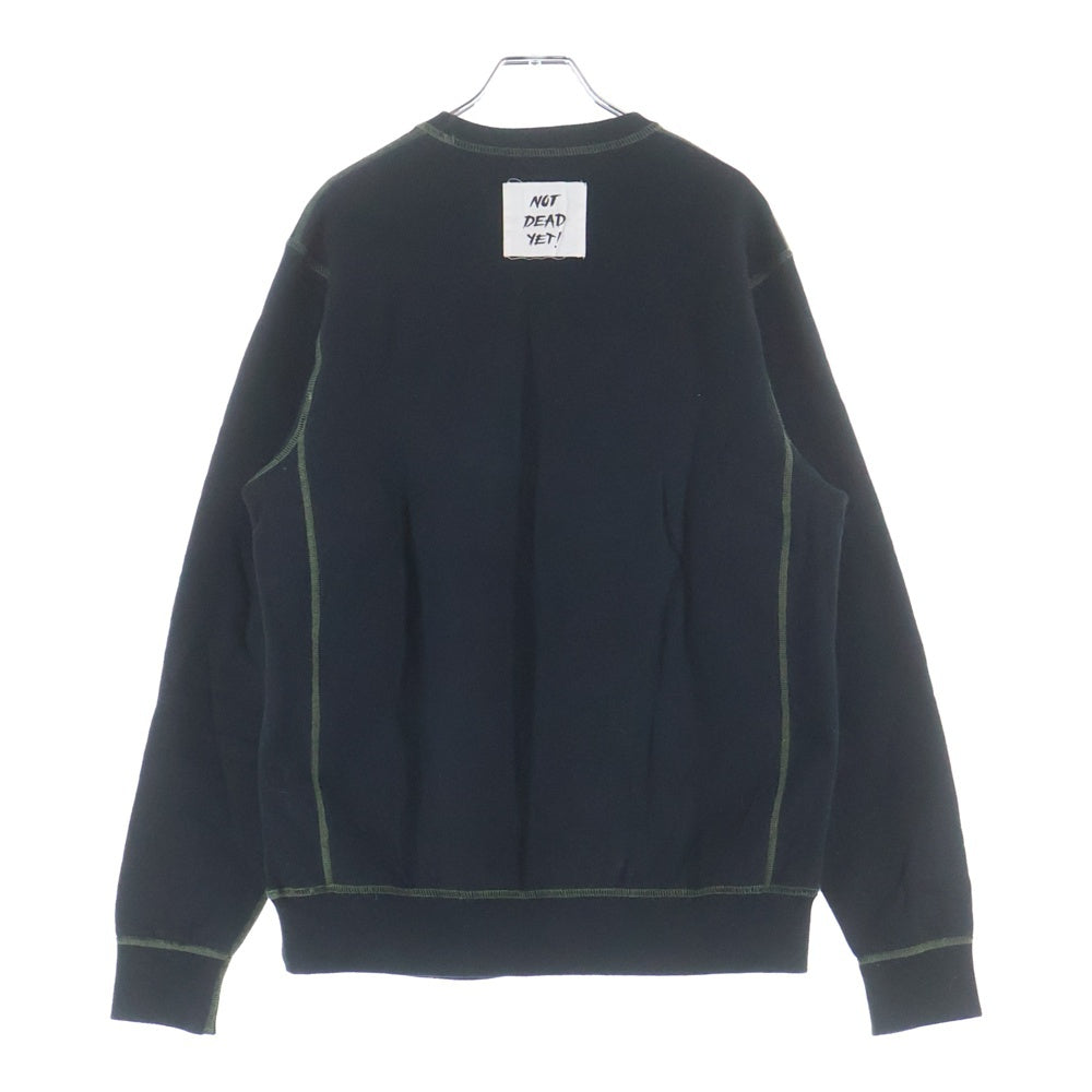 NOAH(ノア) フラワーアスレチック クルーネック スウェット トレーナー ブラック 18-070-122-0003-3-0