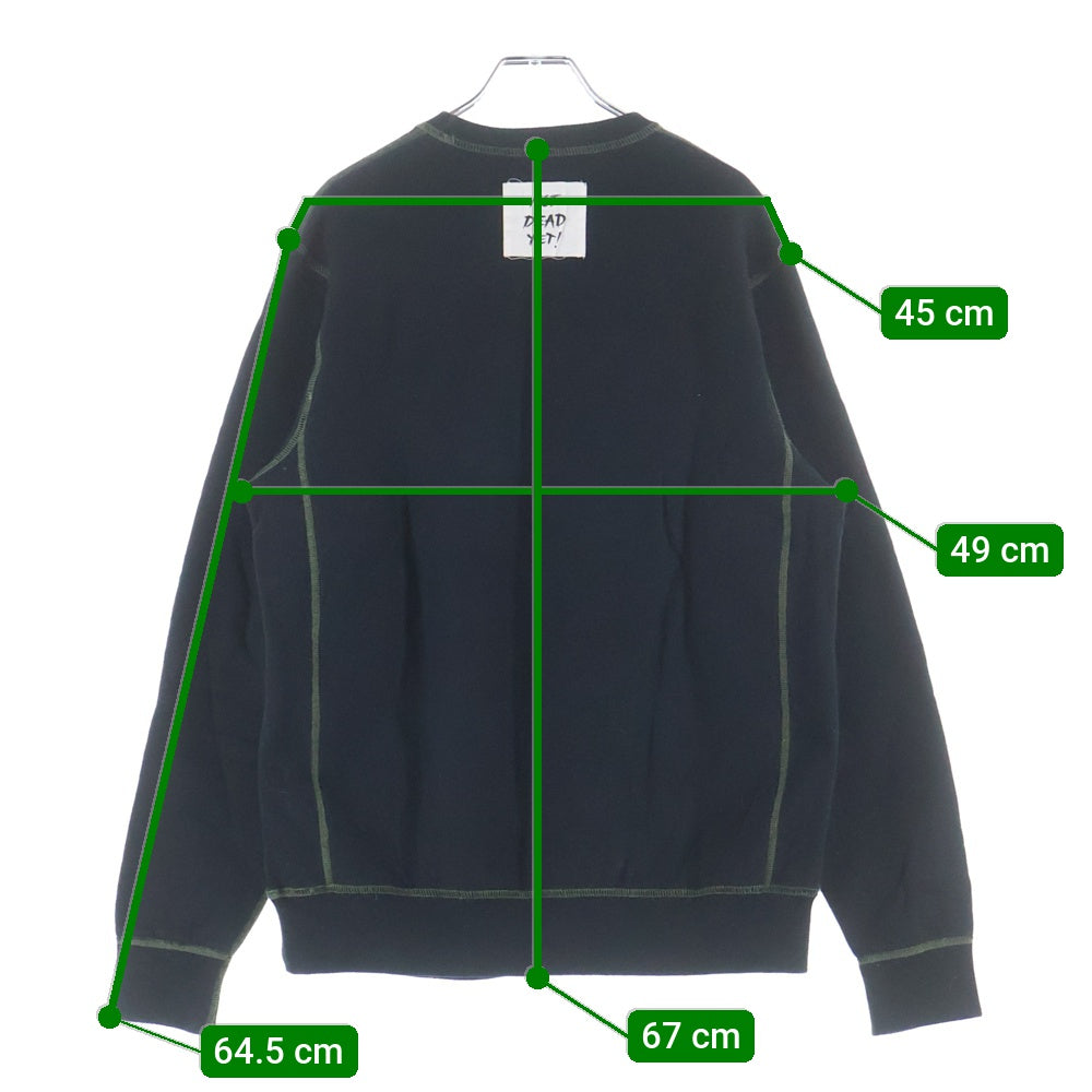 NOAH(ノア) フラワーアスレチック クルーネック スウェット トレーナー ブラック 18-070-122-0003-3-0