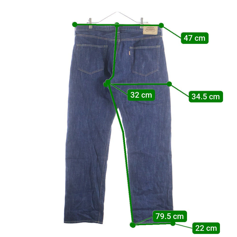 STANDARD CALIFORNIA(スタンダード カリフォルニア) 960 ウォッシュ加工 5ポケット ストレート デニムパンツ インディゴ