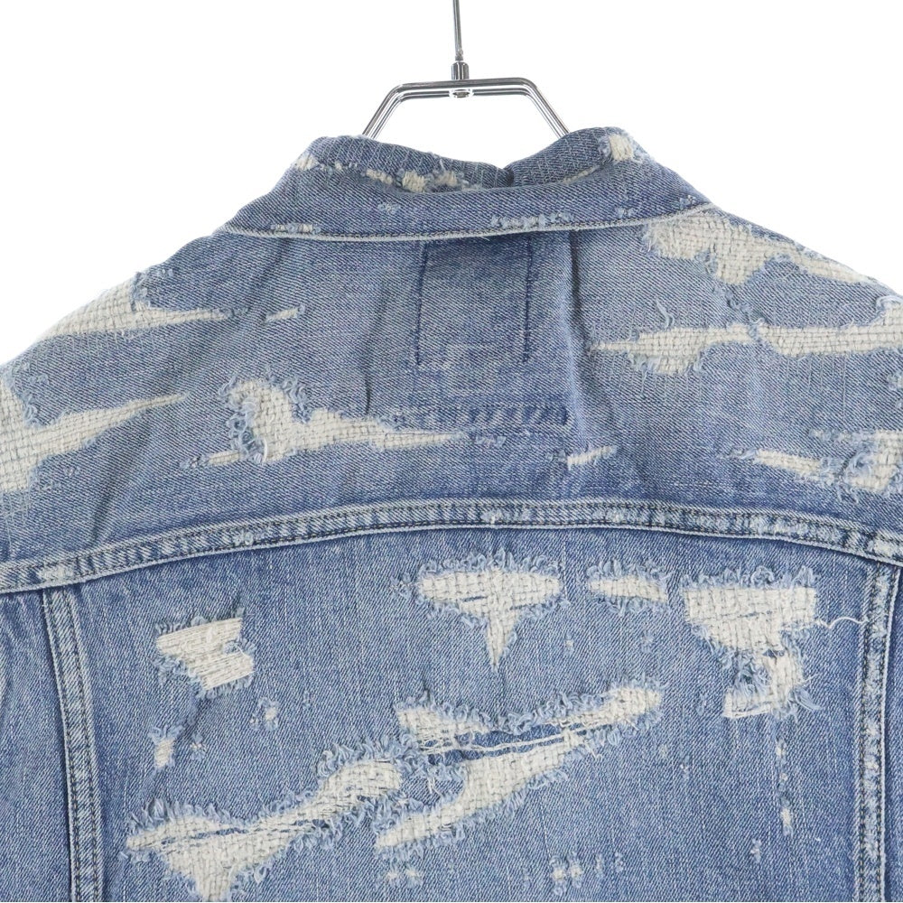 CRIMIE(クライミー) STRETCH SELVEDGE DENIM VEST リペア ダメージ加工 ストレッチ セルビッチデニム ベスト インディゴ