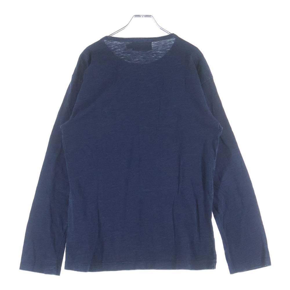 RRL(ダブルアールエル) クルーネック ロングスリーブ 長袖Tシャツ カットソー ブルー