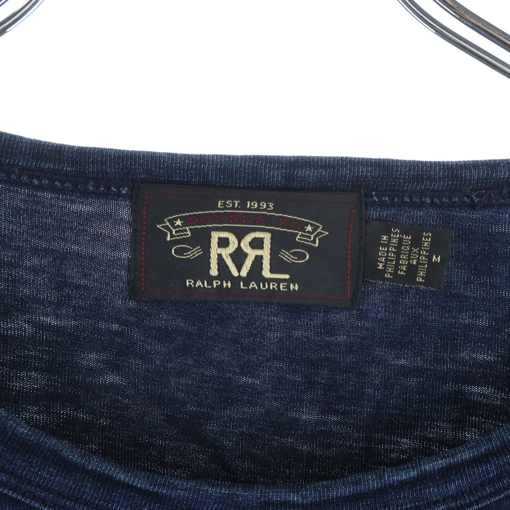 RRL(ダブルアールエル) クルーネック ロングスリーブ 長袖Tシャツ カットソー ブルー
