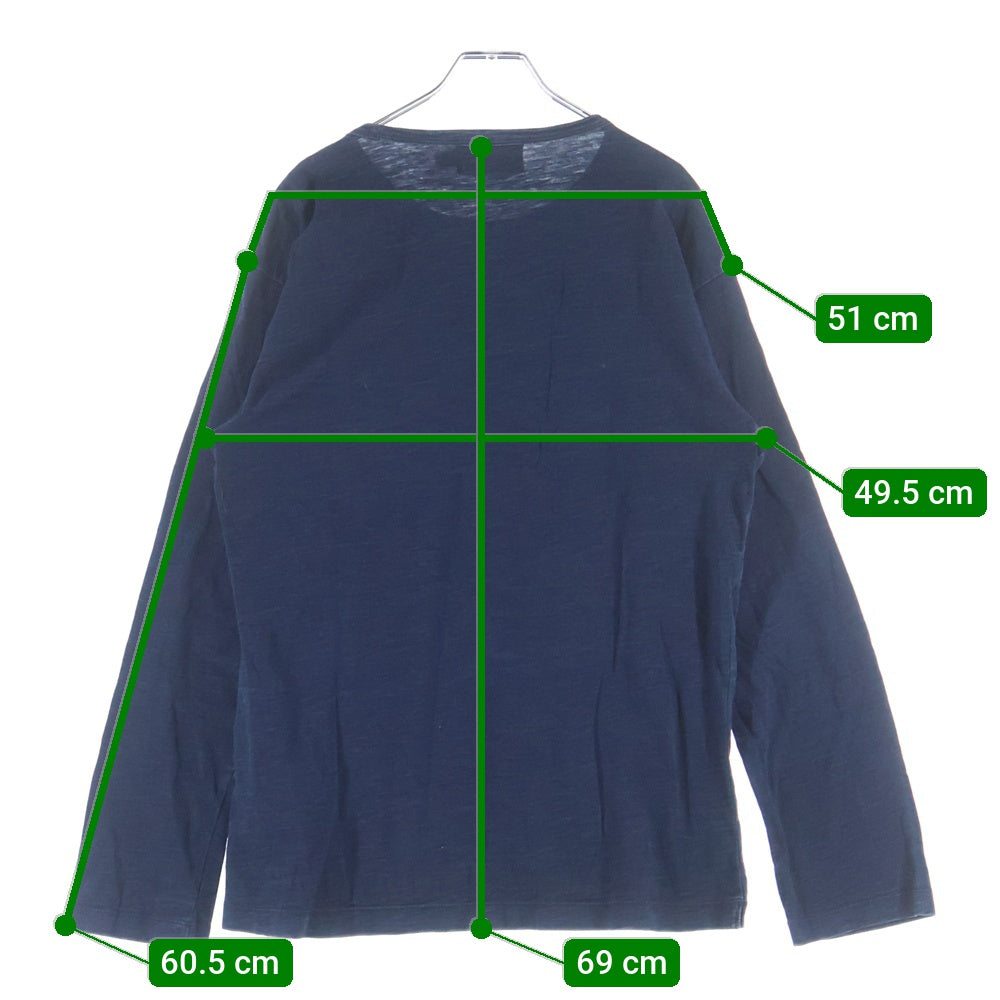 RRL(ダブルアールエル) クルーネック ロングスリーブ 長袖Tシャツ カットソー ブルー