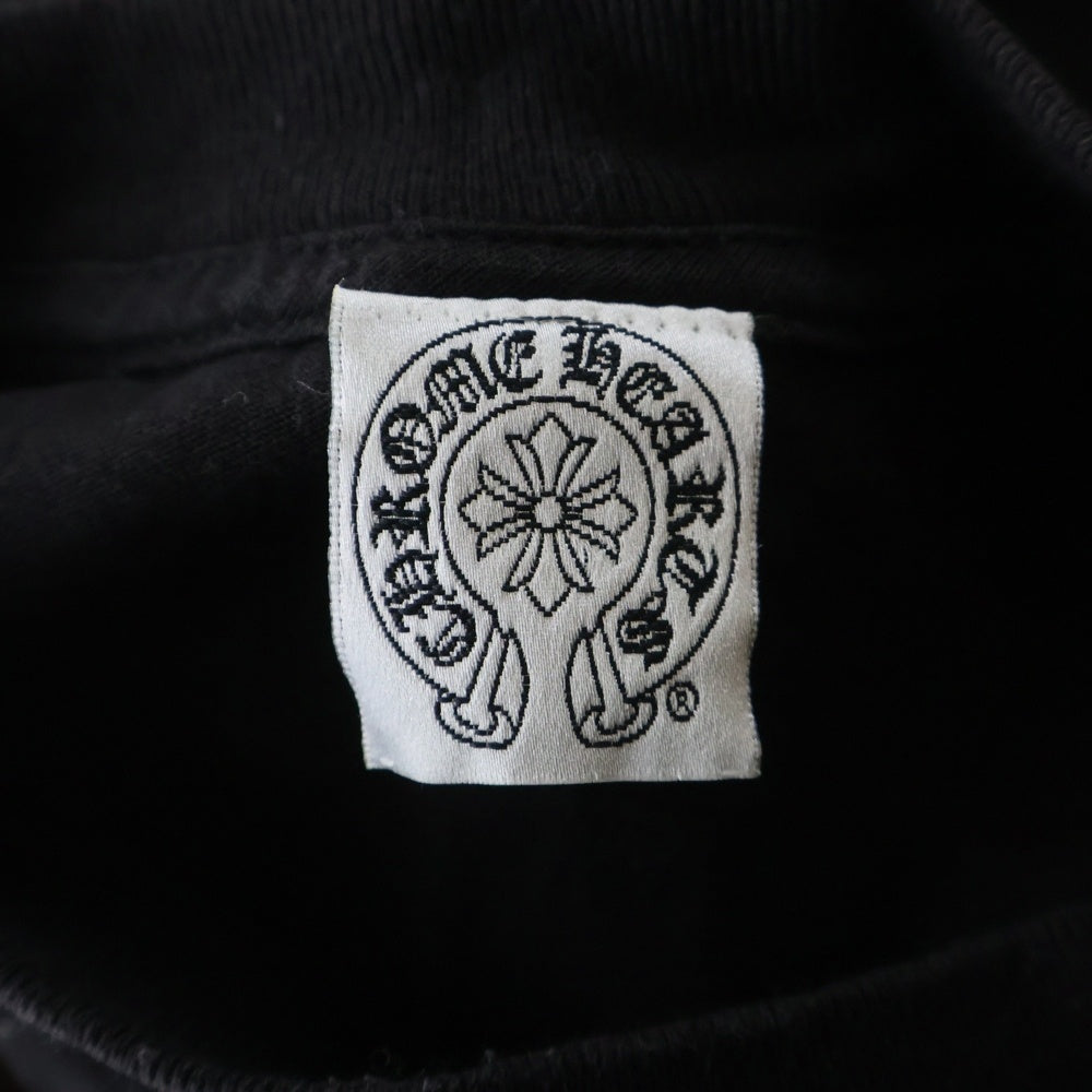 CHROME HEARTS(クロムハーツ) OLD オールド 袖クロスプリント クルーネック 長袖Tシャツカットソー ブラック