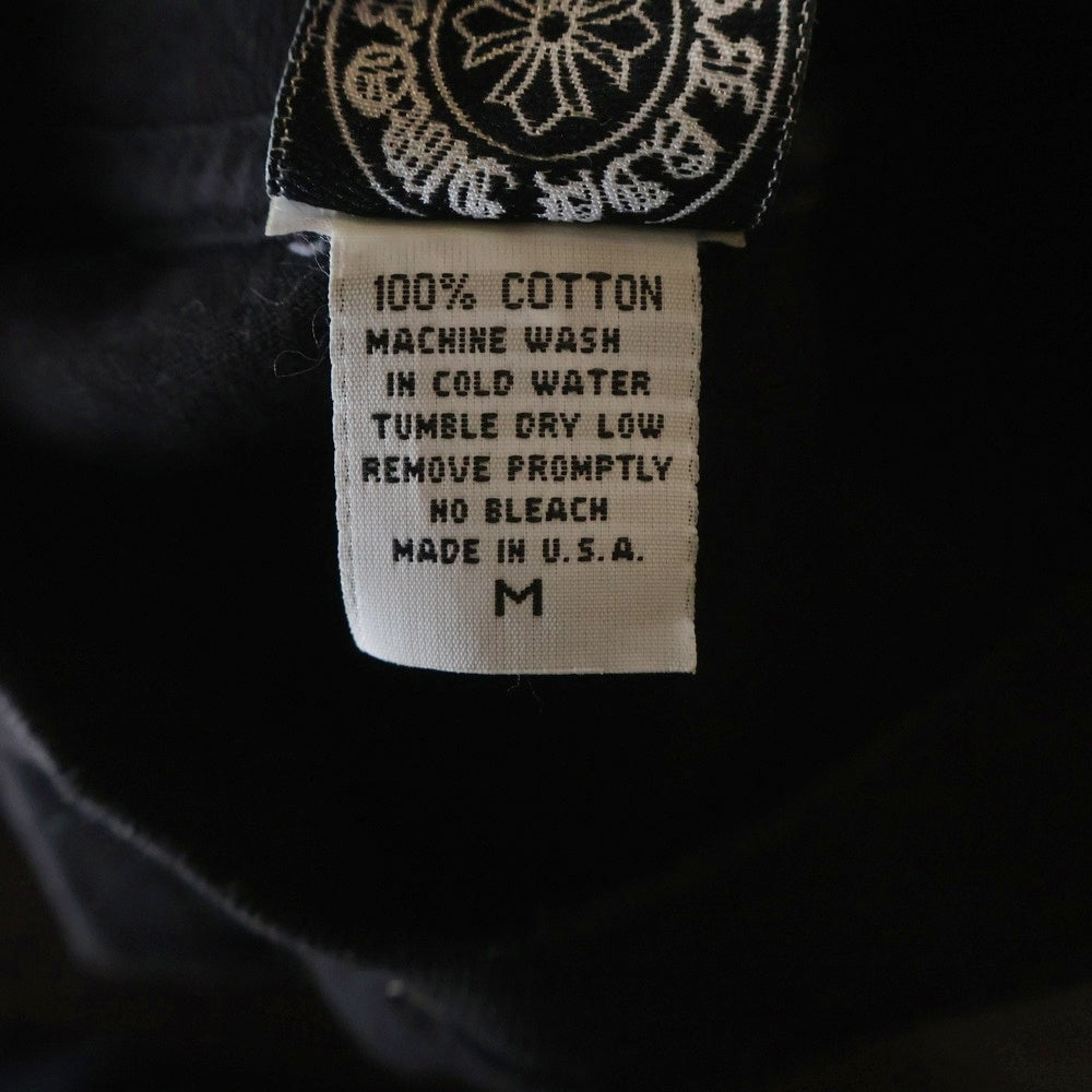 CHROME HEARTS(クロムハーツ) OLD オールド 袖クロスプリント クルーネック 長袖Tシャツカットソー ブラック