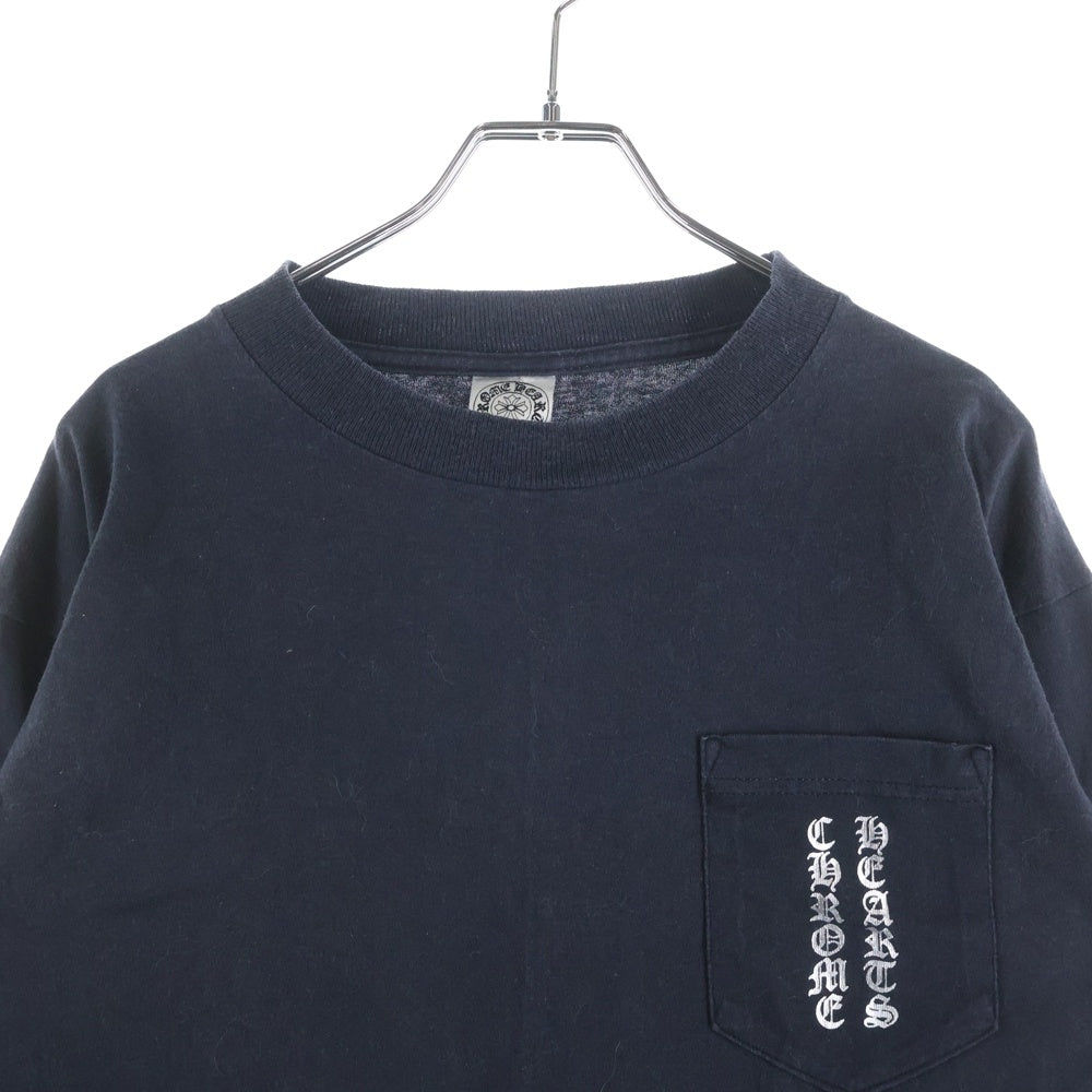 CHROME HEARTS(クロムハーツ) OLD オールド メタリックプリント ロングスリーブ クルーネック長袖Tシャツカットソー ブラック