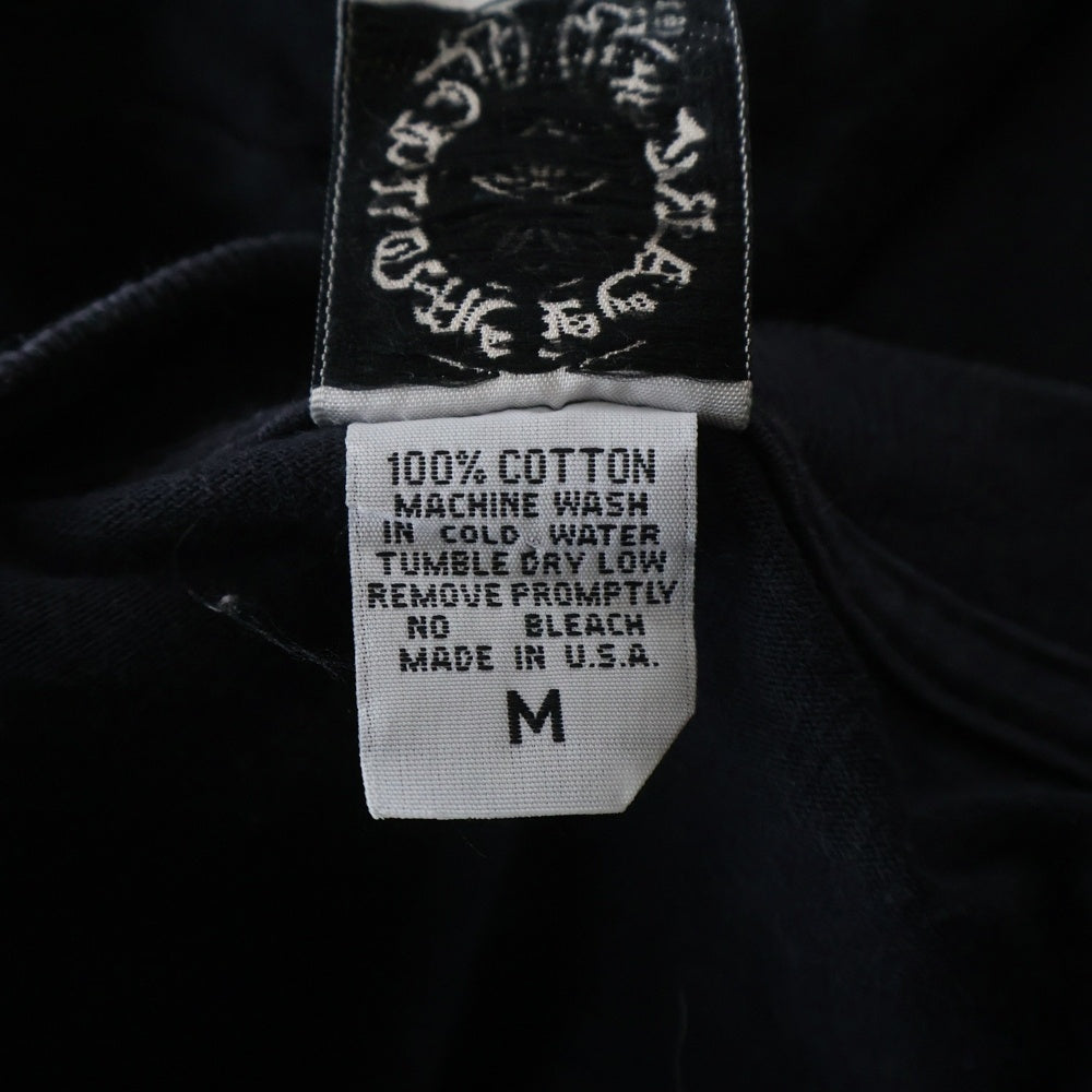 CHROME HEARTS(クロムハーツ) OLD オールド メタリックプリント ロングスリーブ クルーネック長袖Tシャツカットソー ブラック