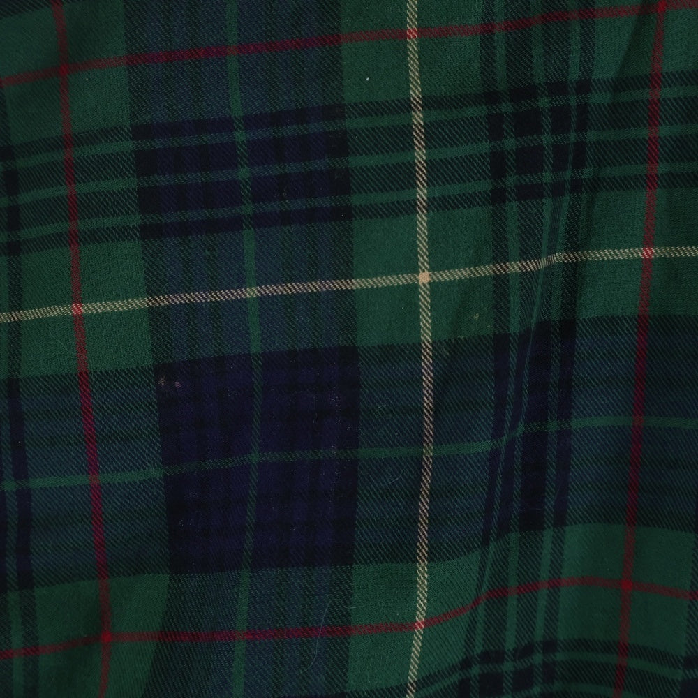 POLO RALPH LAUREN(ポロラルフローレン) ポニー刺繍 ポケット付き チェック 長袖シャツ グリーン/レッド