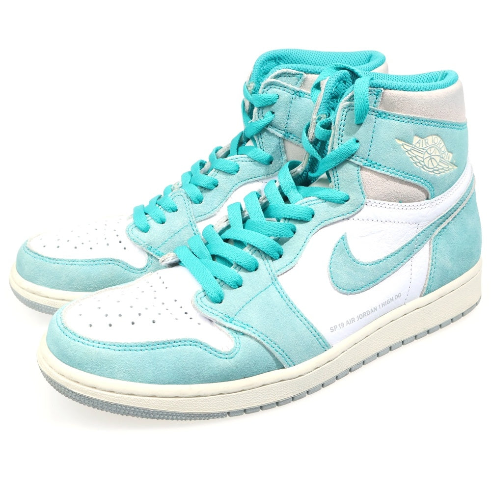 NIKE(ナイキ) AIR JORDAN1 RETRO HIGH OG エアジョーダン1 ターボグリーン ハイカットスニーカー ホワイト/グリーン US10/28cm 555088-311