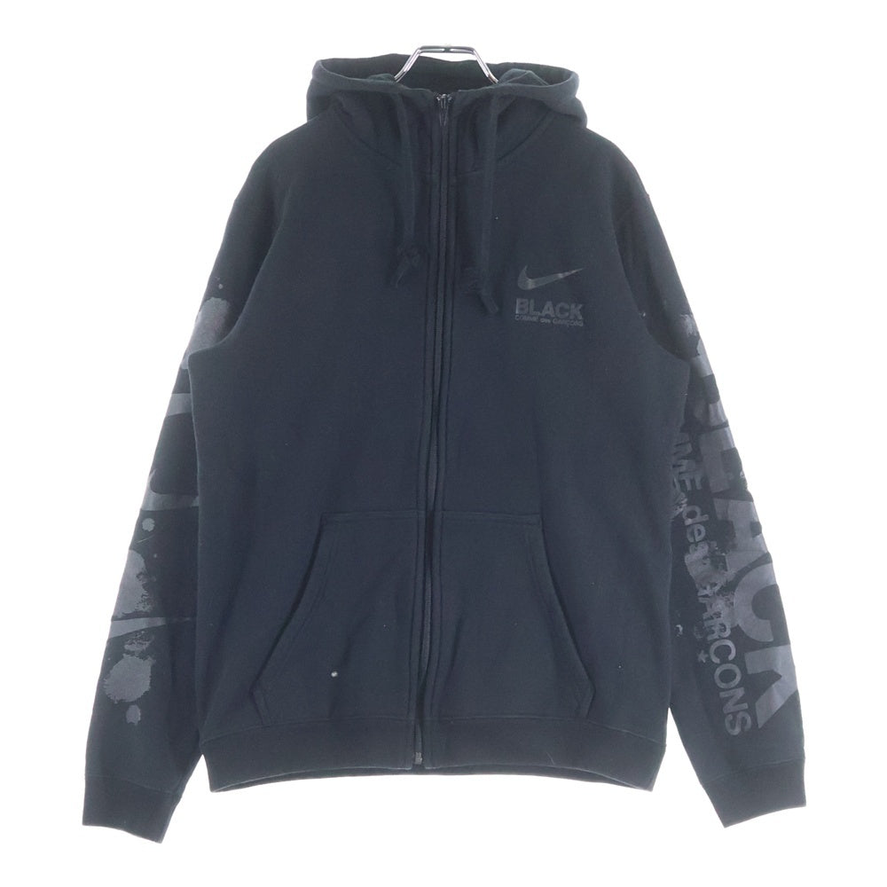 BLACK COMME des GARCONS(ブラックコムデギャルソン) 18AW ×NIKE ナイキ ジップアップ スウェット パーカー ブラック 1B-T106 AD2018