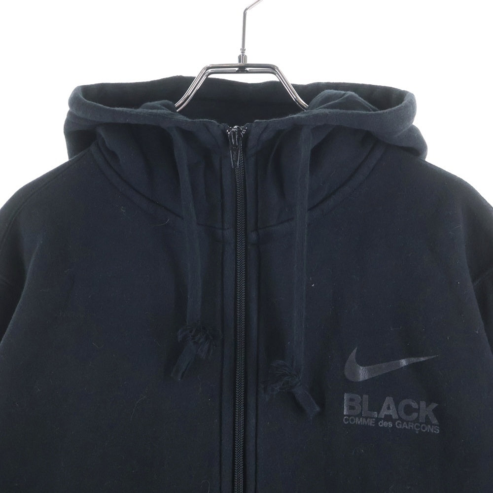 BLACK COMME des GARCONS(ブラックコムデギャルソン) 18AW ×NIKE ナイキ ジップアップ スウェット パーカー ブラック 1B-T106 AD2018